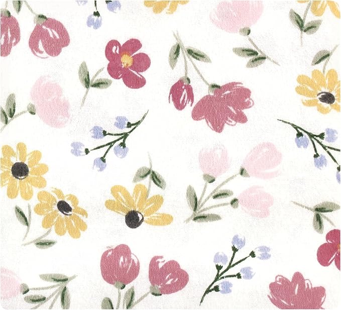 Hudson Baby Unisex Baby Cotton Flannel Receiving Blankets Bundle, Soft Painted Floral, One Size