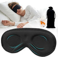 3D Sleep Mask for Kids & Teens (8-18 Years), Zero Pressure & Blackout Eye Cover – Soft Breathable, Adjustable for Travel, Night Use & Deep Sleep Black