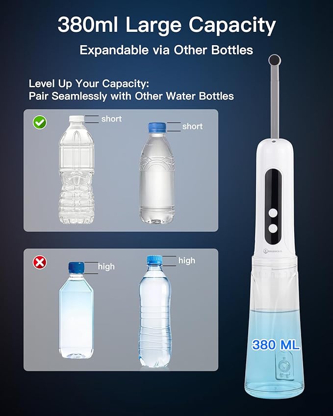 2026 Upgraded Portable Bidet for Travel – High-Pressure Electric Handheld Sprayer, 380ml, Rechargeable 800mAh Battery-Powered, for Women, Men & Babies