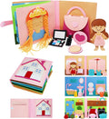 BizyKoady Montessori Felt Busy Book Toddlers Quiet Book Preschool Early Learning Educational Travel Toys for Kids Age 2 3 4 5 6 Years Travel Essentials Daily House Learning Activities Girls