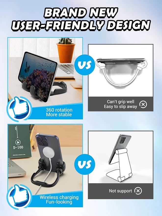 Gifts for Teens Boys Girls Adults Mothers Day: Thumbs Up Lazy Phone Stand Cell Phone Holder for Desk Kids Teenage Tween Men Women Stocking Stuffers Funny Cool Gadget Birthday Ideas Wife Mom Gifts