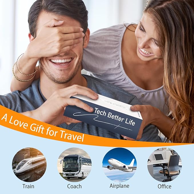 Airplane Footrest with No Feet Clashing Support Design, Portable Travel Foot Hammock to Relax Your Foot, Memory Foam Plane Foot Rest to Relieve Feet Soreness - Long Flights Essentials