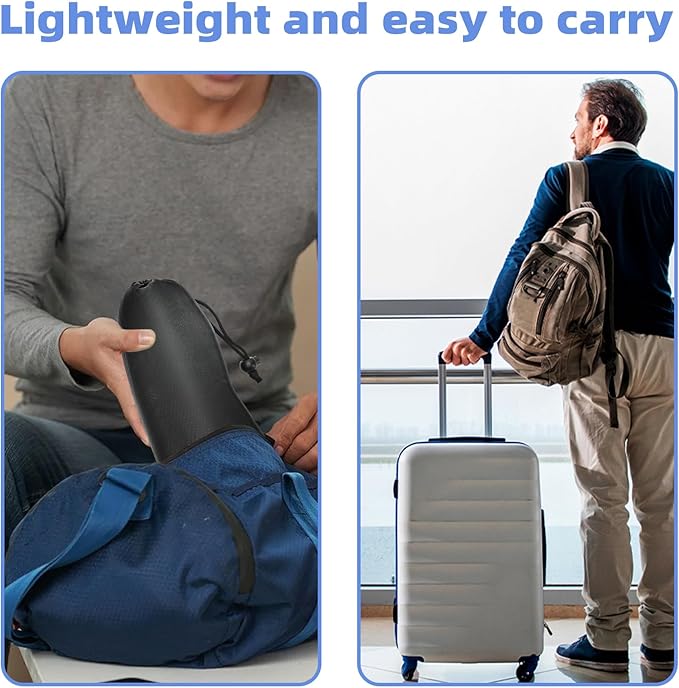 Travel Essentials Women Men, 2 Pack Black Airplane Footrest Leg Foot Hammock Rest Travel Luggage Accessories Gadgets Under Desk Flying Long Fight Trip Seat Organizer Must Haves Gifts Kids Needs