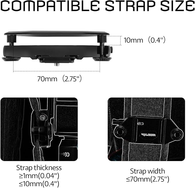 V1 Camera Clip Kit with Quick Release Plate, Capture Camera Clip for Backpack Strap, Quick Mount/Release System for DSLR, Mirrorless, and Action Cameras