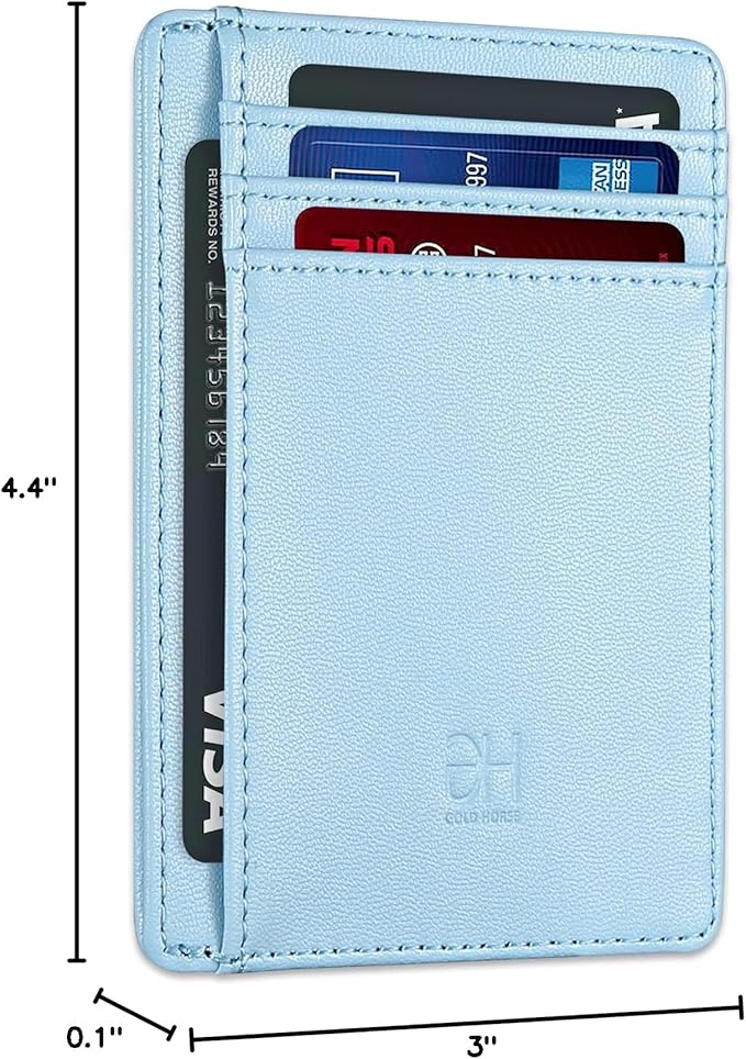 GH GOLD HORSE Slim RFID Blocking Card Holder Minimalist Leather Front Pocket Wallet for Women | Slim, RFID Blocking, Minimalist, Front Pocket