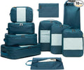 10-Pack Large Compression Packing Cubes for Travel - Lightweight Compression Packing Cube Set, Water-Resistant Luggage Organizer Bags & Suitcase Organizers, Travel Cubes for Carry-On, Checked Luggage