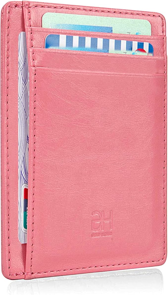 GH GOLD HORSE Slim RFID Blocking Card Holder Minimalist Leather Front Pocket Wallet for Women | Slim, RFID Blocking, Minimalist, Front Pocket