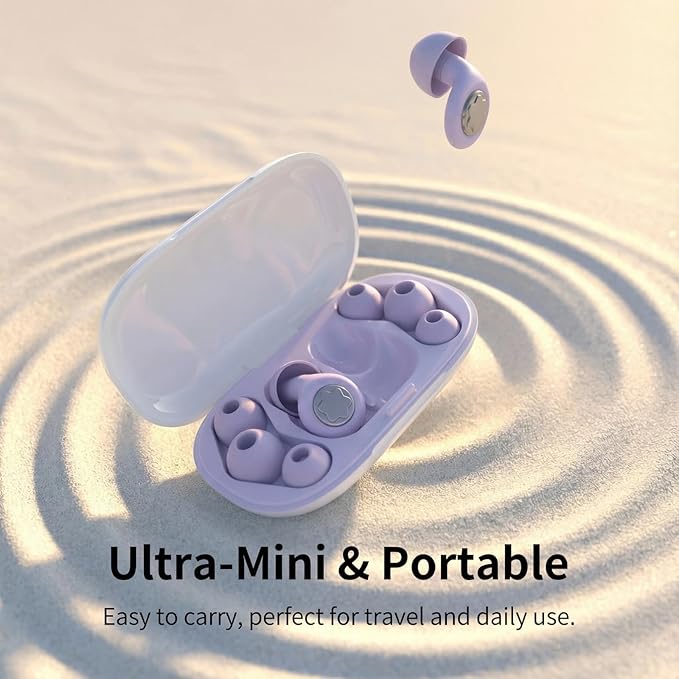 Ear Plugs for Sleeping 45DB Noise Cancelling: Ultra-Comfy Reusable Noise-Reducing Earplugs for Sleeping & Travel & Work Hearing Protection Earbuds with 8 Tips(XS,S, M, L Size)