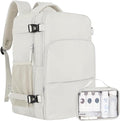 Sinaliy Travel Backpack, Carry on Flight Approved Backpack with Multi-Pockets, TSA Waterproof 17.3inch Laptop Backpack, Personal Item Travel Bag for Men Women, Beige