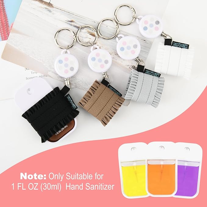 Beautyflier 4pcs Elastic Holder Sleeve for Touchland Power Mist Hand Sanitizer Spray, Cute Hand Sanitizer Holder for Gentle Mist, Glow Mist and Power Mist 1FL OZ, Best Gift for All Ages