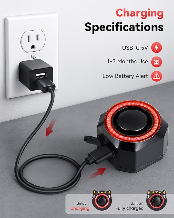 Electop 120dB Car Alarm System with Motion Sensor & Sound, Car Security System Anti-Theft Device Car Alarm with Wireless Remote & Led Light for Cars, Trucks, Suvs