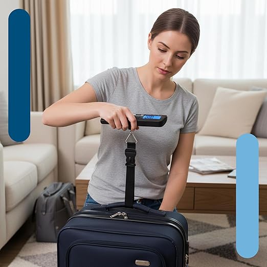 Luggage Scale with Baggage Tags Included Digital HD LCD Display 110 lb/50 kg Capacity Weight Luggage Scale for Heavy Baggage Digital Baggage Weight Scales for Small to Large Size Bag Battery Included
