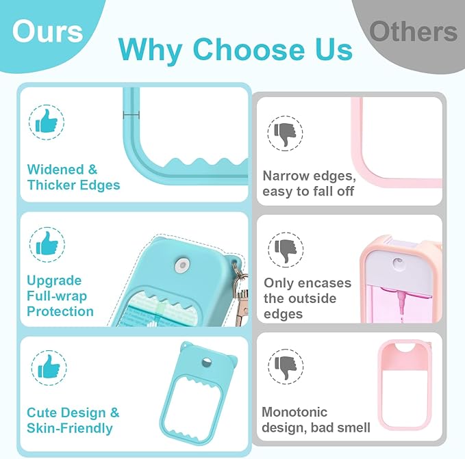 Hand Sanitizer Spray Case for Touchland Silicone Touchland Case Keychain Cute Hand Sanitizer Holder Keychain Compatible with Touch land Power Mist Gentle/Glow Mist