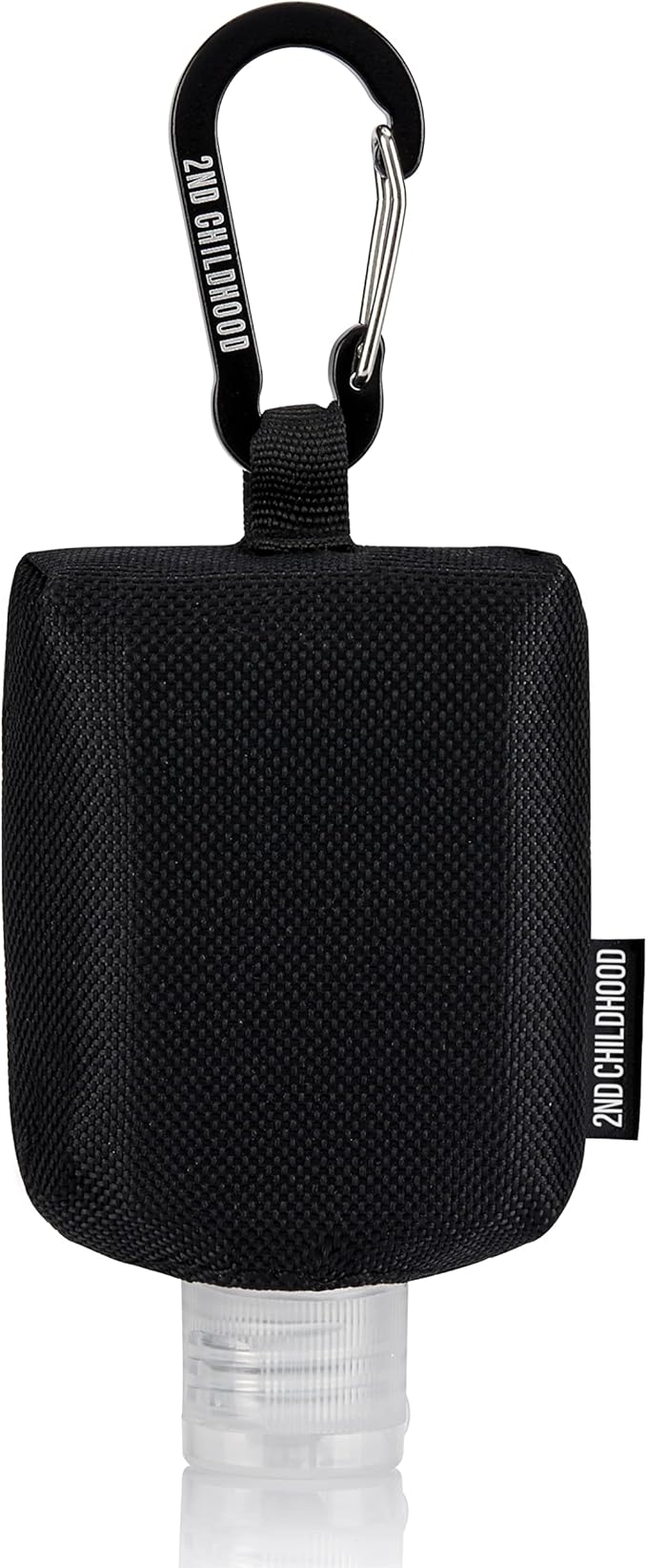 2nd Childhood Travel Hand Sanitizer Keychain – Small Refillable 2 oz Bottle with Clip-On Holder – Portable Sanitizer Case for Purse, Backpack, Gym Bag