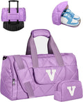 Elilier Thank You Gift Idea, Personalized Quilted Duffle Bag for Women, Travel Essentials, Unique Weekender Bag, Gym Bag with Shoe Compartment & Wet Separation, Gifts for Coworker, Friends