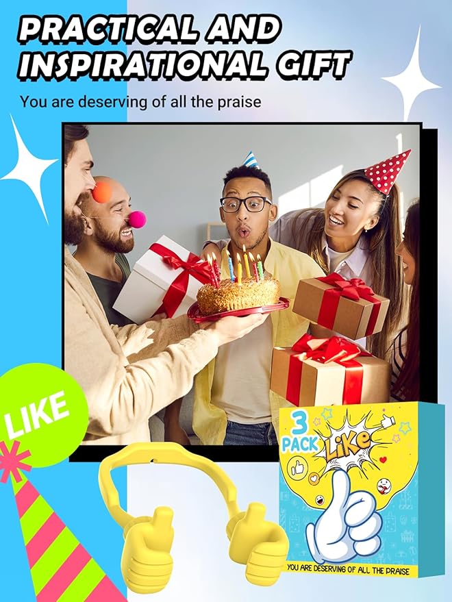 Moms Gifts for Mothers Day Wife: Gifts for Kids Teens Girls Boys Men Women Thumbs Up Lazy Cellphone Holder for Desk Funny for Adults Teenager Friends Stuff Stocking Stuffers Who Have Everything Ideas