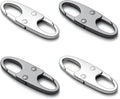 zelin 4pcs Zipper Clips Anti Theft, Airplane Gadgets and Travel Essentials, Excellent Metal Small Carabiner Clip for Backpacks and Anti Theft Crossbody Bags for Women (2Grey, 2Silver)