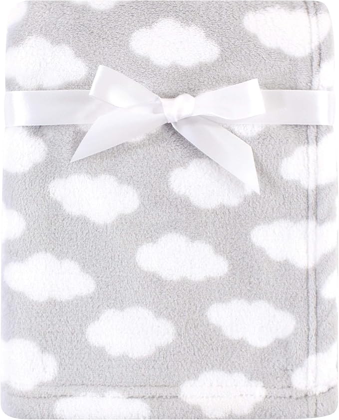 Luvable Friends Unisex Baby Coral Fleece Blanket, Gray Cloud, One Size