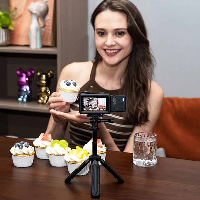 JJC Action 5 LED Light, Magnetic Auxiliary Fill Light for DJI Osmo Action 5 Pro 4 3 / Xtra Edge Pro Accessories, Rechargeable IPX5 Waterproof Mini Video Light, for Selfie Vlog Recording Lightweight