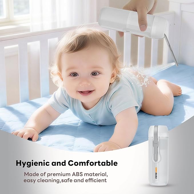 Portable Electric Bidet for Travel with 180° Adjustable Nozzle, Strong Water Pressure- Handheld Rechargeable USB-C Bidet,350ml IPX6 Waterproof Personal Hygiene Cleaner for Postpartum Women, Camping