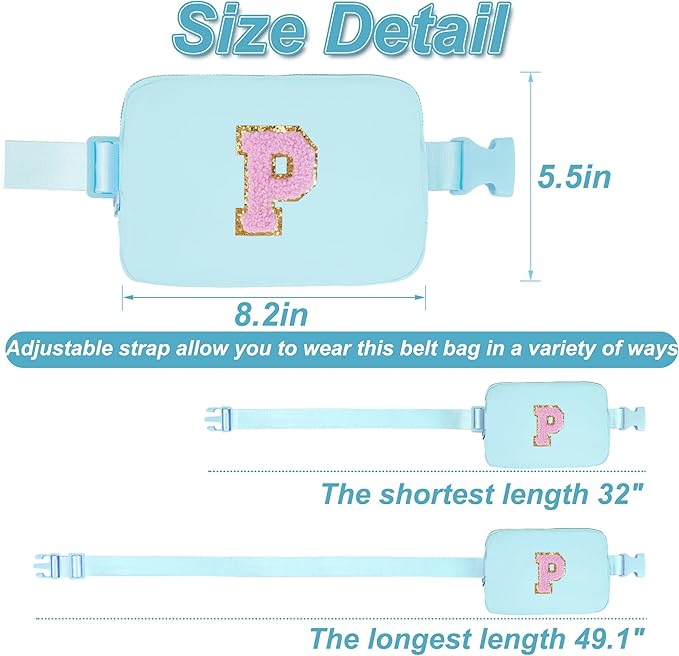 Uygafly Birthday Gifts for 6 7 8 9 10 11 12 13 Year Old Girls,Belt Bag for Women Girls Fanny Pack Crossbody Bags for Kids,Fashion Waist Packs Cute Teen Trendy Stuff Travel Essentials | Blue,P