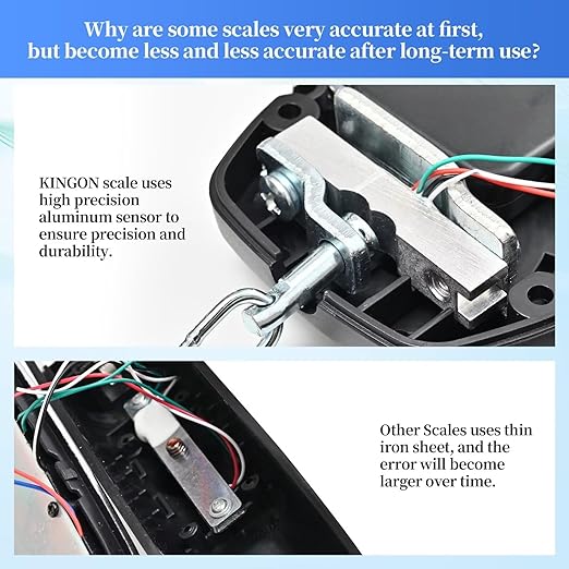 Rechargeable Luggage Scale, Digital Portable Bag Scale for Travel, Suitcase Weight Scale with Strap & Comfortable Handle, 110lb/50kg Capacity