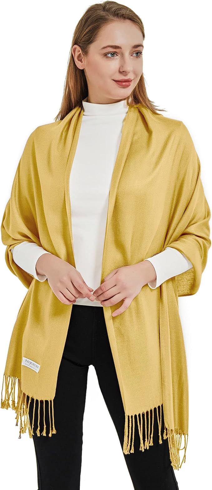 Soft Silky Pashmina Shawl Wraps Solid Colors Scarf for Wedding Evening Dresses