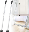 2 Pack Sliding Door Security bar,Heavy Duty Portable Door Lock,2-in-1 Adjustable Sliding Door Lock Bar,Door Barricade Security Bars for Window,Stop, Front Door, Patio Door, Apartment