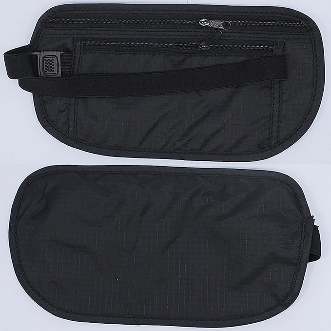 Money Belt, Travel Pouch, Money Belt for Travel, Slim Moneys Pouch Under Clothes, Moneys Bag with Zipper for Cash, Passport Holder