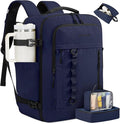 LOVEVOOK 40L Travel Backpack for Men Women, Waterproof Carry On Backpack for Work & Travel, Flight Approved Personal Item with 3 Packing Cubes, TSA Bag Fits 17.3" Laptop,Navy blue