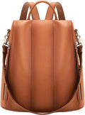 Leather Backpack Purses, Anti-theft Genuine Leather Backpack Bags for Women, Large Capcacity Fashion Convertible Shouler Bags for School Travel Daily