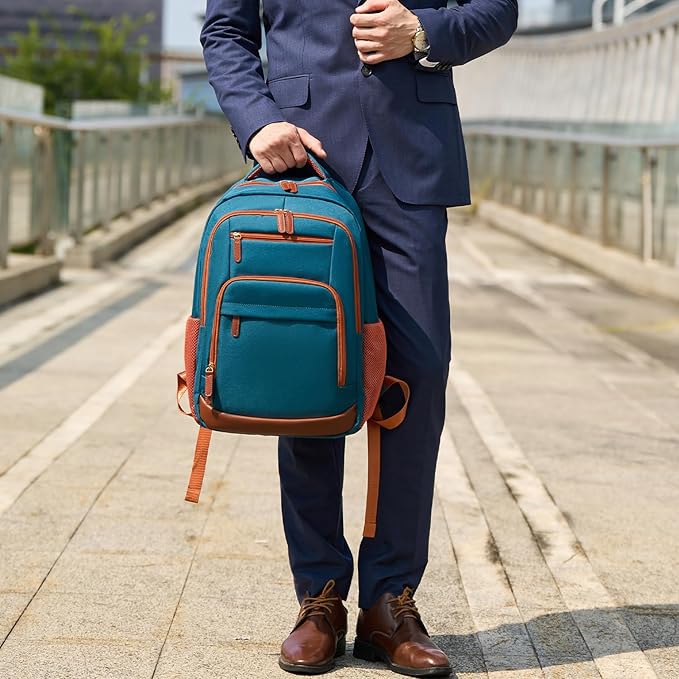 BOVIP Travel Backpack For Men Women,40L Carry On Backpack Flight Approved,TSA Personal Item Travel Bag Fits 17 Inch Laptop,Business Weekender Overnight Daypack Dark Green
