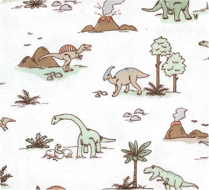 Hudson Baby Unisex Baby Cotton Flannel Receiving Blankets Bundle, Dinosaur Adventures, One Size
