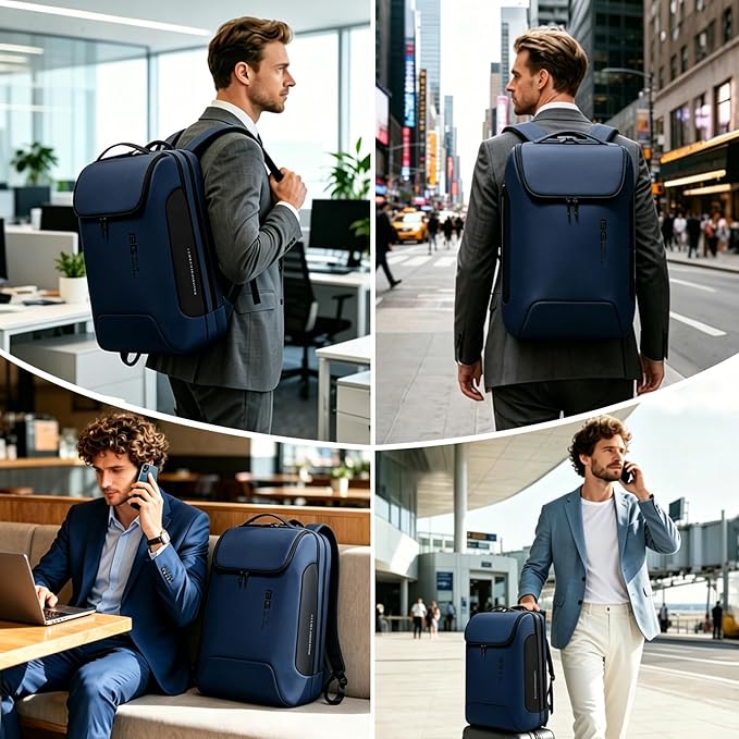 BANGE Laptop Backpack for 17.3Inch Notebook,Waterproof Travel Backpacks,High Tech Backpack with Water Bottle, Business Backpacks for Men and Women