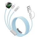 Travel Essentials for Apple Watch Charger,iPhone Charger,3 in 2 Multi Charging Cable,Type C/Lightning/Magnetic Fast Charging Cable [Portable] for iWatch Series Ultra/11/10/9/SE,iPhone 17-11-6FT Blue