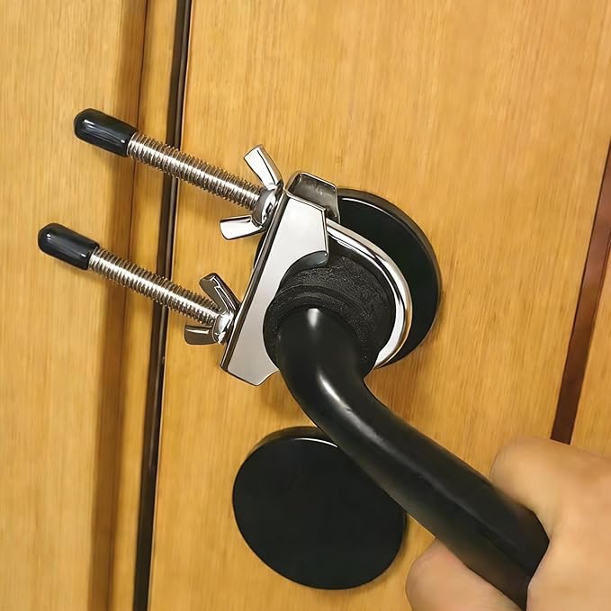 Portable Door Security Locks, Adjustable Heavy Duty Outward Opening Travel Stainless Steel Safety Device for Hotel Room, Home, Apartment