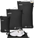 Eulant 4 Set Vacuum Packing Bags for Travel With Pump,Professional IPX8 Zip Packing Organizer for Suitcases Backpack,Space Saver Bags Packing Organizers for Clothing Packing(4 Set No Pump,Black)