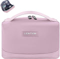 LENTION Premium Electronics Organizer Case with Handle, Large Multi-Compartment Travel Tech Bag for Tablet, Chargers, Cables, AirPods & Toiletries, Waterproof Travel Accessory Organizer (M372 Pink)