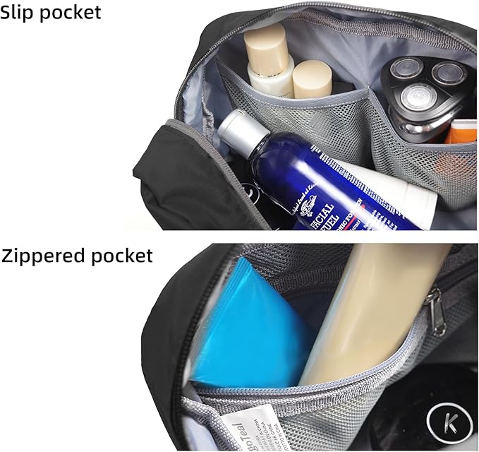 Travel Toiletry Bag 5L, Compact Travel Organizer with Waterproof TPU Wet/Dry Compartment