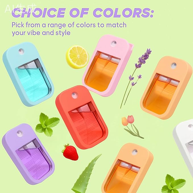 Hand Sanitizer Spray Case with Keychain, Durable Silicone Holder Compatible with Touchland Power Mist & Glow Mist (1 fl oz)