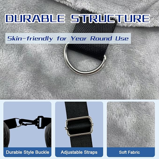 2-Pack Stuffable Travel Neck Pillow, Velvet Travel Pillow for Extra Luggage, Stuffable Pillow with Adjustable Neck Size, Travel Essentials,Packable Airplane Travel Pillow, No Filler