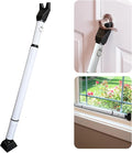 Dual Security Bar, 1-Set Adjustable-Length Portable Strong Door Bar for Hinged and Sliding Patio Doors & Windows, Home Travel Security, Extends 28 in. to 45 in., White