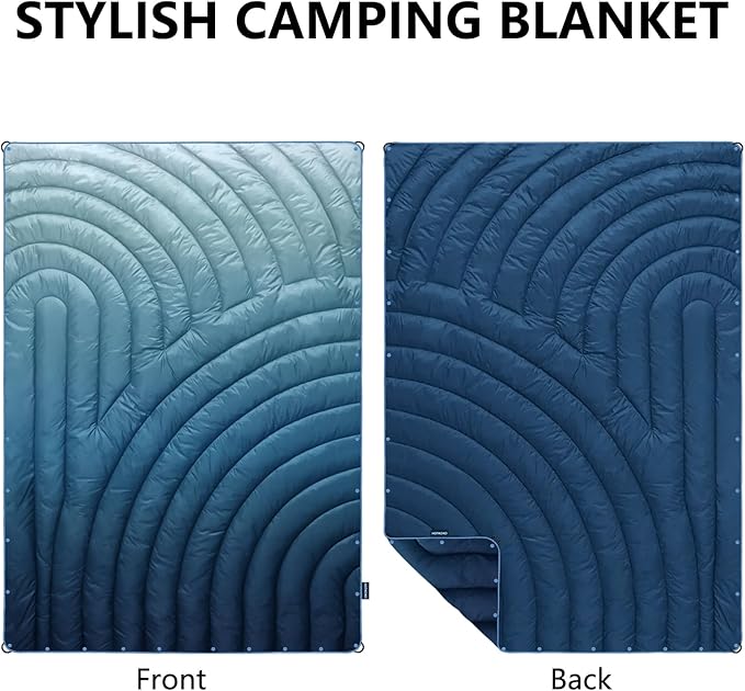 Camping Blanket,Puffy Blanket Lightweight Packable Camping Blanket Outdoor Blanket for Camping,Traveling, Stadium, Hiking, Picnics