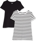 Amazon Essentials Women's Regular-Fit Short-Sleeve T-Shirt (Crewneck and V-Neck Options), Multipacks
