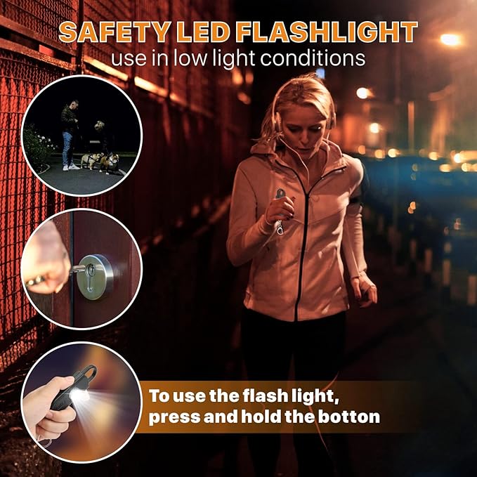Safe Sound Personal Alarm, 130 dB Loud Siren Song Emergency Security Alarm Keychain with Strobe LED Light, Personal Sound Safety Siren for Women, Men, Children, Elderly