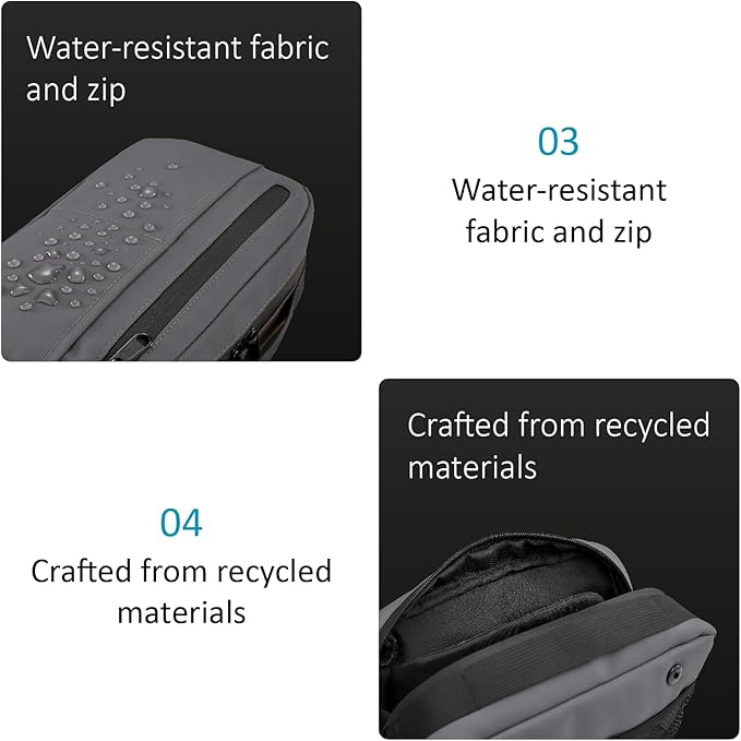Travel Organizer Pouch Electronic Accessories Carry Case Waterproof Double Layers All-in-One for Cord, Phone, Airpods, USB Flash Drive for Men Women, Portable Charger Organizer (Grey)