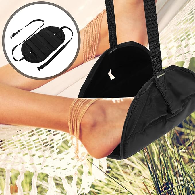 Travel Foot Hammock for Airplane Bus and Train Footrest Easy Installation Memory Material for Comfort and Relaxation During Travel