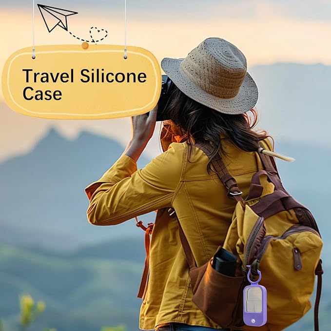 3Pcs Silicone Case for Touchland Hand Sanitizer Spray Protective Case with Keychain, Travel Size Hand Sanitizer