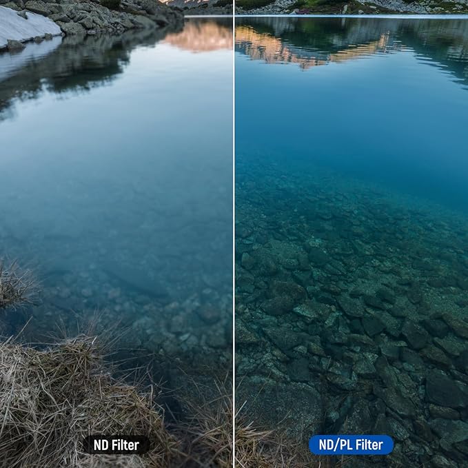 NEEWER ND/PL Filter Set Compatible with DJI Osmo Action 4/Action 5 Pro (4 Pack), Screw OnND8/PL+ND16/PL+ND32/PL+ND64/PL Filter Kit Action Camera Accessories Multicoated HD Optical Glass , FL-A14
