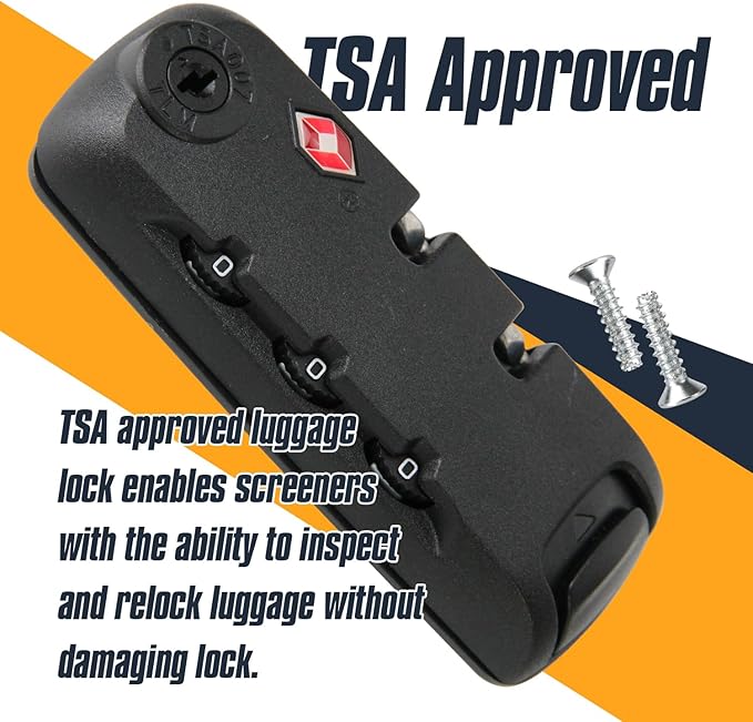 2-Pack TSA Locks for Luggage, Luggage Locks TSA Approved, Small Travel Combination Lock for Luggage Bag Backpack Baggage Suitcase, Black EA345W